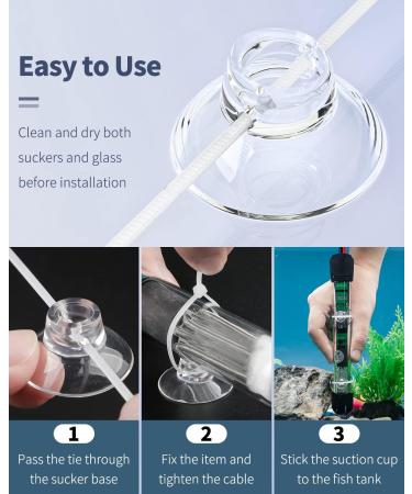 Buy Pawfly 20 Pack Aquarium Suction Cups & 40 Cable Ties - Ideal Fish Tank Tools for Holding Decorations Airline Tubing and More - International Shipping Available - Buy Online on GoSupps.com