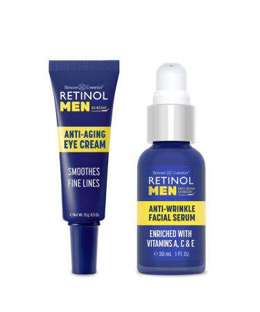 Retinol Men Eye Cream Reduces Puffiness & Dark Circles Boost Hydration & Minimize Visible Signs Of Aging Men Facial Serum - Vitamin-Enriched Smooth Fine Lines & Wrinkles.