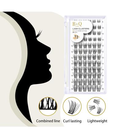 72 PC DIY Individual Eyelashes - Reusable Fluffy Wispy Extensions for Beginners (B03 D10mm) - Ideal for At-Home Eyelash Extensions - Buy Online on GoSupps.com