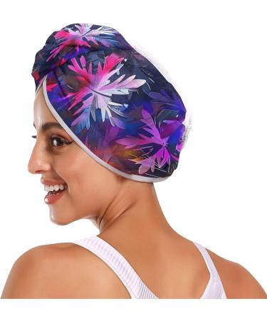 Rainbow Abstract Snowflakes Hair Towel 2 Pack | Super Absorbent Quick Dry Hair Turbans for Women & Girls - Buy Online on GoSupps.com