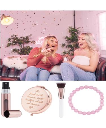 Best Friend Gift Basket for Teenage Girls - Birthday Gifts for Women - Pink Tumbler, Perfume Atomizer, Mirror, Sleep Mask, Candle & More - Buy Online on GoSupps.com