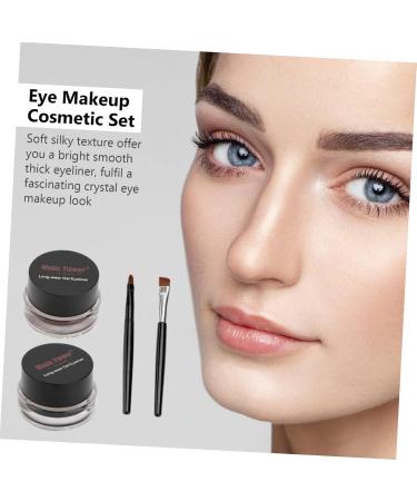 Balacoo 6 Pcs Black Eyeliner Pen Brown Eye Shadow Dark Brown Eyeliner Black Eyebrow Gel Palette Water Proof 1 count (Pack of 1) As Shownx3pcs - Buy Online on GoSupps.com