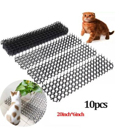 Cat Scat Mat 10 Pieces - Anti-Cats Network Spikes 20x6 - Cat Repellent Prickle Strips - Buy Online on GoSupps.com