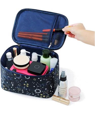 Jooneng Travel Makeup Bag - Waterproof Cosmetic Storage for Women - Portable Starry Sky Wash Bag - Buy Online on GoSupps.com