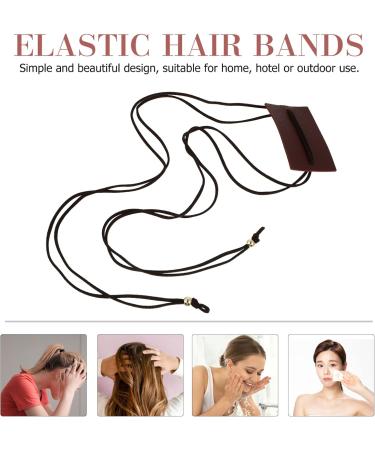 Lurrose Scrunchie Holder Leather Ponytail Holder Leather Hair Ties Ponytail Braid Holder Hair Accessories Handmade Claret Womens Hair Accessories - Buy Online on GoSupps.com