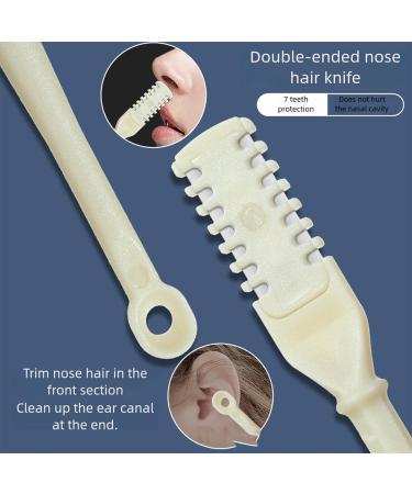 2 in 1 Nasal Hair Cutter - Manual Nose Hair Trimmer & 360 Rotating Ear Picker for Men & Women - Nostril Hair Remover Tool with Storage Box (Green - Buy Online on GoSupps.com