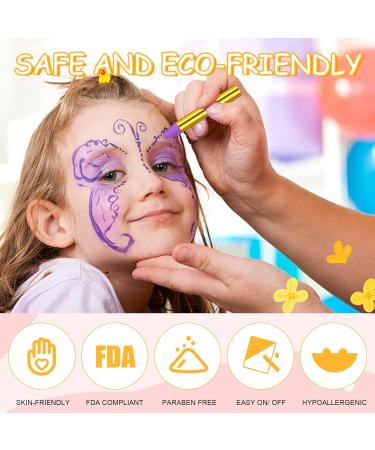 GLEEMEN Face Paint Crayons for Kids - 16 Colors - Safe & Easy Face Body Painting Kit for Birthday Party, Halloween Makeup & Cosplay - Buy Online on GoSupps.com
