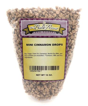 Mini Cinnamon Drops Bulk Size Baking Chips (1 lb. Resealable Zip Lock Stand Up Bag)