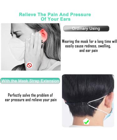 LUCTHY Adjustable Mask Holder - 6pcs Back of Head Straps for Adults & Children | Comfortable & Secure Face Mask Solutions - Buy Online on GoSupps.com
