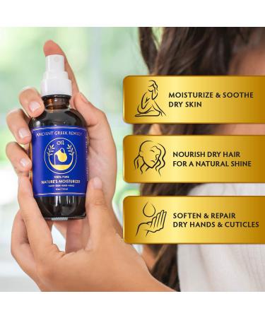 Organic Olive Lavender Almond Vitamin E Grapeseed Oil Moisturizer for Dry Skin - Face, Hair, Body, Hands, Nails - Men & Women - Buy Online on GoSupps.com