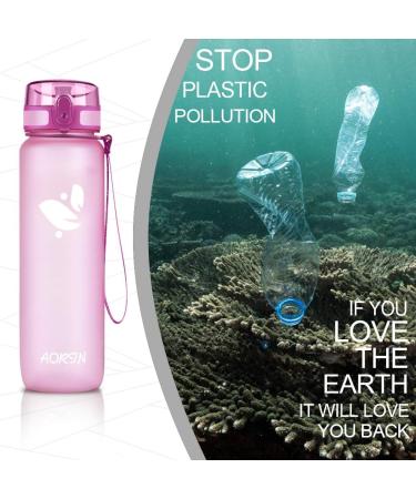 Aorin BPA-Free Tritan Leak-Proof Water Bottle - 350ml/500ml/750ml/1L | Fitness Running Yoga Outdoor - Pink Color for Adults & Kids - Buy Online on GoSupps.com