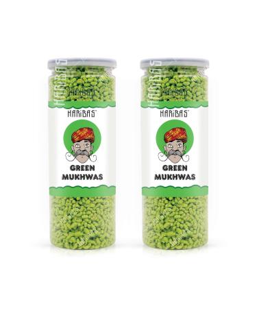 HARIBAS Green Mukhwas 200gm x 2 | Peppermint Coated Saunf Mouth Freshner (Mukhwas /Fennel Mouth Freshener Helps in Digestion After Meal and Drink Mukhwas Mouth Freshener)_Packing May Vary