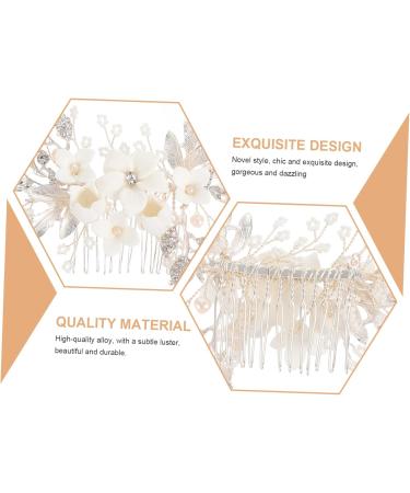 MAGICLULU 1pc Hair Comb Bridal Headpiece Hair Accessories for Prom Hair Accessories for Women Wedding Hair Accessories for Brides Gold Hair Clips Women's Rhinestones Accessories Flower Alloy - Buy Online on GoSupps.com