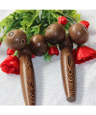 Wooden Face Massager Handheld Body Calf Massager Roller Massager Beauty Tool for V Kneading - Buy Online on GoSupps.com