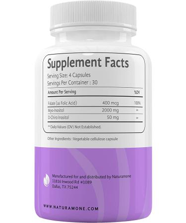 Naturamone PCOS Support Blend: Myo-Inositol & D-Chiro Inositol 40:1 Ratio - 120 Capsules - Buy Online on GoSupps.com
