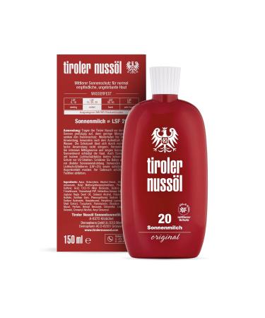 Tyrolean Nut Oil Sun Lotion SPF 20 - Waterproof 150 ml | International Shipping - Buy Online on GoSupps.com