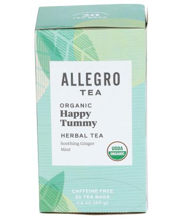 Allegro Tea, Organic Happy Tummy Tea Bags, 20 ct - Buy Online on GoSupps.com