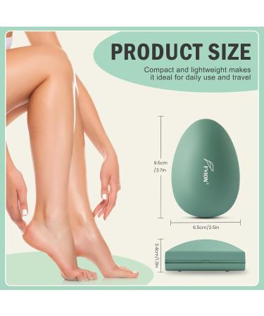 FVION Nano Glass Foot File Callus Remover Gentle Glass Foot Hard Skin Foot Scraper Effective Feet Scrubber for Dead Skin and Portable Pedi Egg Foot Care Tool (Green) - Buy Online on GoSupps.com