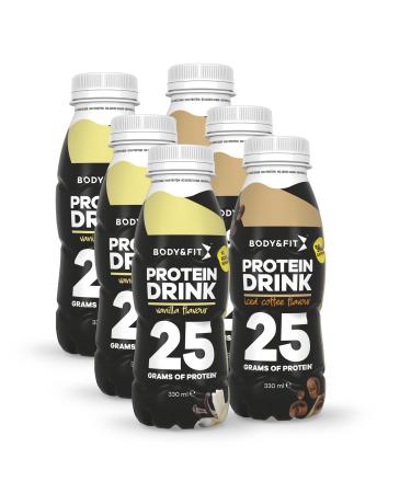 Body & Fit Body&Fit Protein Drink Ready-to-drink protein shake protein supplement vanilla and iced coffee 6 x 330 ml