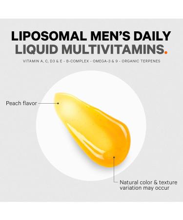 Codeage Daily Men Liquid Vitamins Supplement Liposomal Multivitamin A, B, C, D, E, Biotin, Omega-3 & Omega-9 Sugar-Free 30 Servings - 15.22 Oz - Buy Online on GoSupps.com