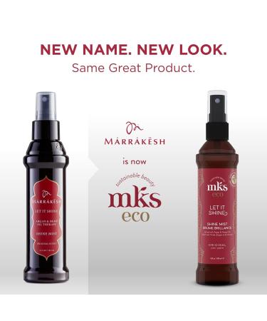 MKS eco Let It Shine Original Scent - 4 fl oz - Shine Mist + Hairspray - Refreshes Shine Smooths Frizz & Flyaways - With Moroccan Argan Oil Hemp Seed Oil - Vegan & Cruelty Free - Buy Online on GoSupps.com