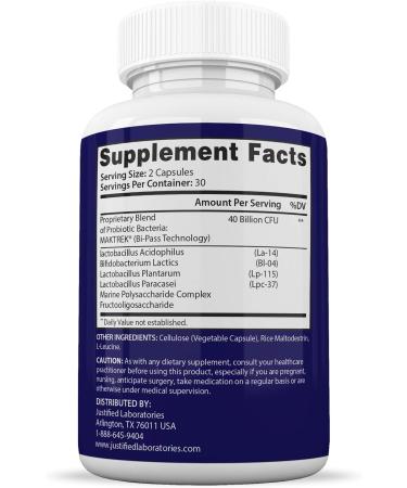 Justified Laboratories Clear Nails Plus Max - 2 Pack Probiotic Pills (40 Billion CFU) - 60 Capsules for Healthier Nails - Buy Online on GoSupps.com
