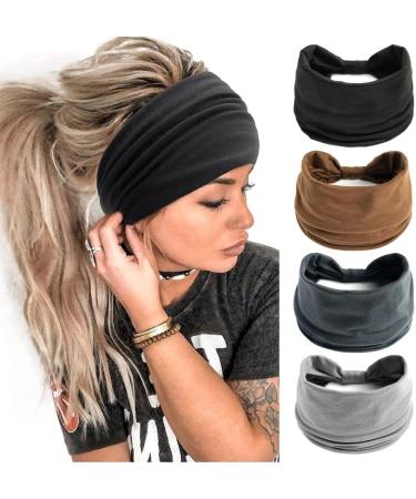 JSGHGDF Practical Headbands Woman Makeup and Washing Face Wide Headband Elastic Hairband for Woman Girls Skincare Headband Dark Grey - Buy Online on GoSupps.com