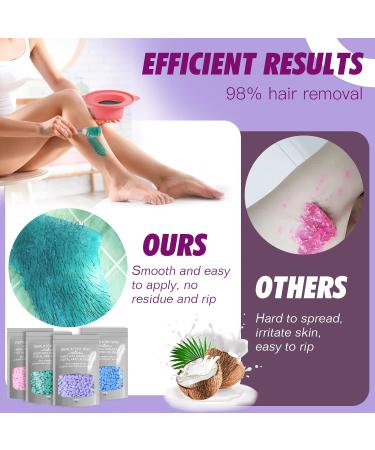 Luxspire Waxing Kit for Women - Digital Wax Warmer with Silicone Pot | 4 Pack Hard Wax Beads & Applicator | Home Self Waxing Kit for Body, Eyebrow, Bikini - Buy Online on GoSupps.com