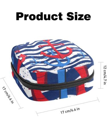 Large Capacity Storage Bags for Women - Organize Bandages Menstrual Cups & Makeup - Travel-Friendly Fish Pattern in Blue Sea Life - 4.7x6.6 - Buy Online on GoSupps.com