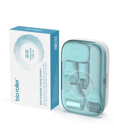 10 In 1 Dermaroller Kit Face Massager Jade Ice Roller Microneedling Derma Rolling System Facial Cleaning Brush With Travel Case