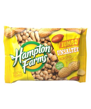 Hampton Farms - USA Grown All-Natural - Jumbo Roasted In-Shell Unsalted Peanuts - 24 oz. Bag