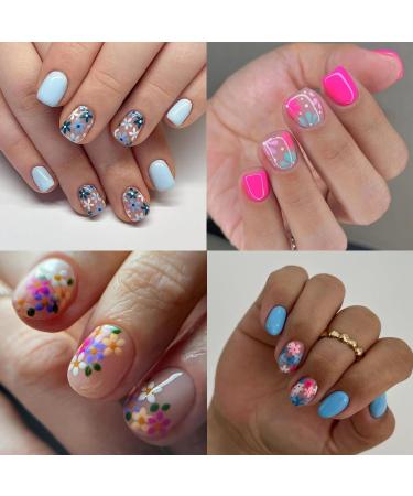 30 Sheet Colorful Flower Nail Art Stickers - 3D Adhesive Decals for Women | Cute Nail Designs & Supplies - Buy Online on GoSupps.com