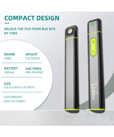 Insect Bite Relief - Rechargeable Chemical-Free Healer for Mosquito Bites | Fast Itching & Swelling Relief - Grey - Buy Online on GoSupps.com