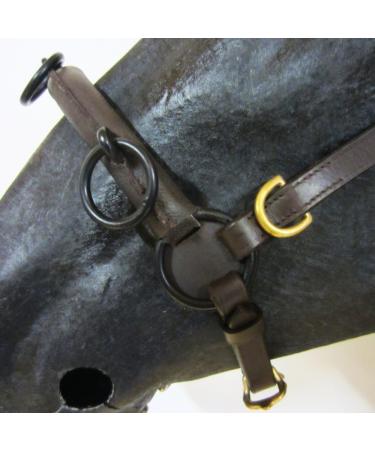 Buy PS Horse French Cavesson Cavecon with D-Rings - Soft Full Brown with Gold Fittings | International Shipping Available - Buy Online on GoSupps.com