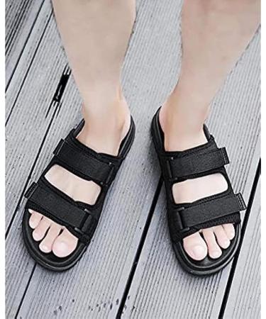 HCZION Diabetic Slippers Unisex Memory Foam Adjustable Orthopedic House Shoes - Black (EU 46) - Buy Online on GoSupps.com