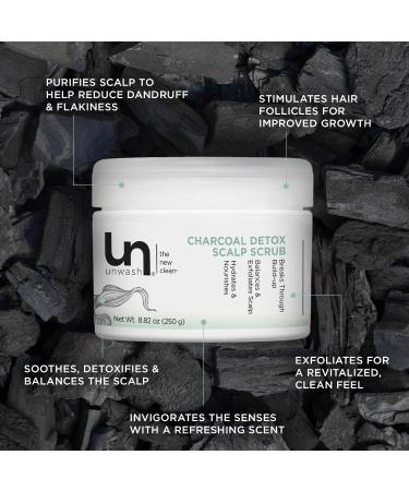 Unwash Charcoal Detox Scalp Scrub | Detoxify & Exfoliate Dry Itchy Scalps | Paraben Free Hair Care - Buy Online on GoSupps.com