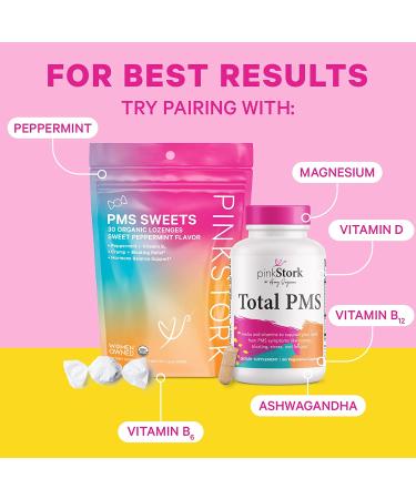 Pink Stork PMS Tea - Organic Warm Cinnamon Blend for Natural Period Relief and Hormonal Migraine Relief - Women-Owned - 30 Cups - Buy Online on GoSupps.com