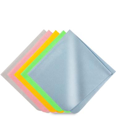 Extra Large Microfiber Cleaning Cloths Glasses Cleaning Cloth 12 x 12 Inch for Eyeglasses Lens Glasses Reusable Eyeglass Cleaner Cloths Color a