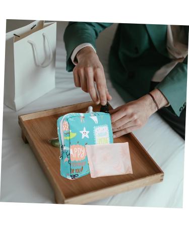 Healeved 28 STK Storage Bags for Women's Bandages & Tampons | High-Capacity Cartoon Menstrual & Diaper Travel Wallet - Buy Online on GoSupps.com