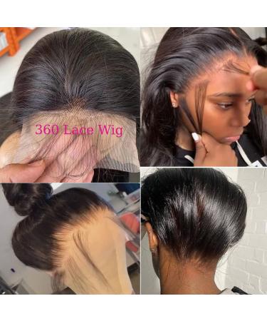 Umeiw 360 Lace Front Human Hair Wig - Body Wave, Pre Plucked Natural Hairline - 18 Inch - Buy Online on GoSupps.com