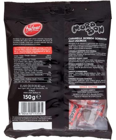  Italian Gourmet E.R. Dufour Morabon Pack of 6 rubber candies with natural licorice extract 150g - Buy Online on GoSupps.com