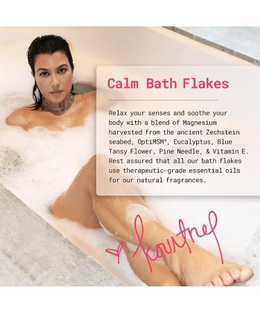 Kourtney x Barker Calm Magnesium Bath Flakes - Soothe Muscles, Hydrate Skin | Natural Relaxation with Antioxidants and Essential Oils (17.6 oz) - Buy Online on GoSupps.com