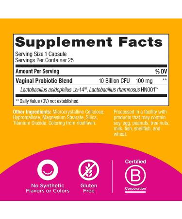 OLLY Happy Hoo-Ha Capsules - Probiotic for Women - 10 Billion CFU - 25 Count - Gluten Free - Buy Online on GoSupps.com