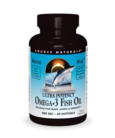 Source Naturals Arctic Pure Omega-3 Fish Oil Ultra Potency 850 mg 60 Softgels