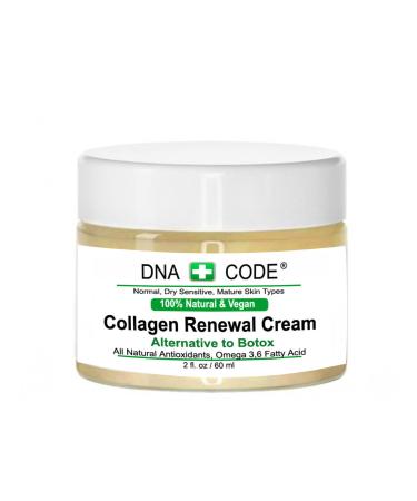 Skin Care No Neddle Alternative-100% Natural Vegan Cell Renewal Cream for Face Neck Non Greasy Deep Hydrate-Jojoba Olive Rosehip Argan Evening Primrose Oil Blend and More. 2 Fl Oz (Pack of 1)