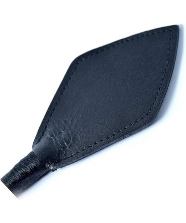 24-inch Ardour Crafts Real Leather Riding Crop - Premium Quality Wide Slapper for Horse Riding | Black - Buy Online on GoSupps.com