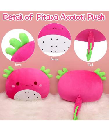 Dragon Fruit Cow Plush Pillow - Round Stuffed Animal Cushion for Kids, Room Decoration & Gifts - Buy Online on GoSupps.com