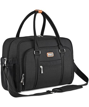 Welavila Baby Changing Bag Nappy Diaper Bags for Mom and Dad with Changing Pad & Insulated Pockets Convertible Travel Tote Messenger Black - Buy Online on GoSupps.com