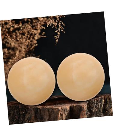 Beaupretty 2 STK Chinese Handballs - Marble Massage Balls for Muscle Relief & Fitness | Baoding Balls - 5.50cm Yellow - Buy Online on GoSupps.com