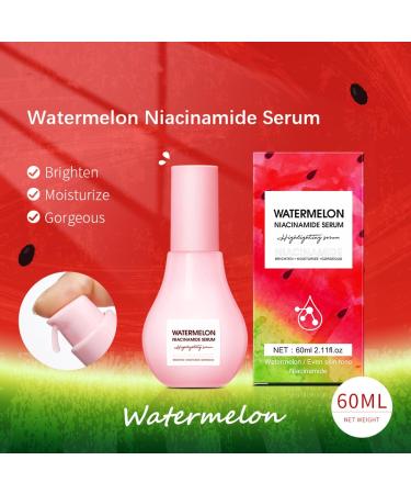 Watermelon Niacinamide Moisturizer Serum - Hydrating & Brightening Facial Serum with Hyaluronic Acid (Pack of 2) - International Shipping Available - Buy Online on GoSupps.com